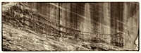 Canyon del Muerto Petroglyph Panel in Sepia_